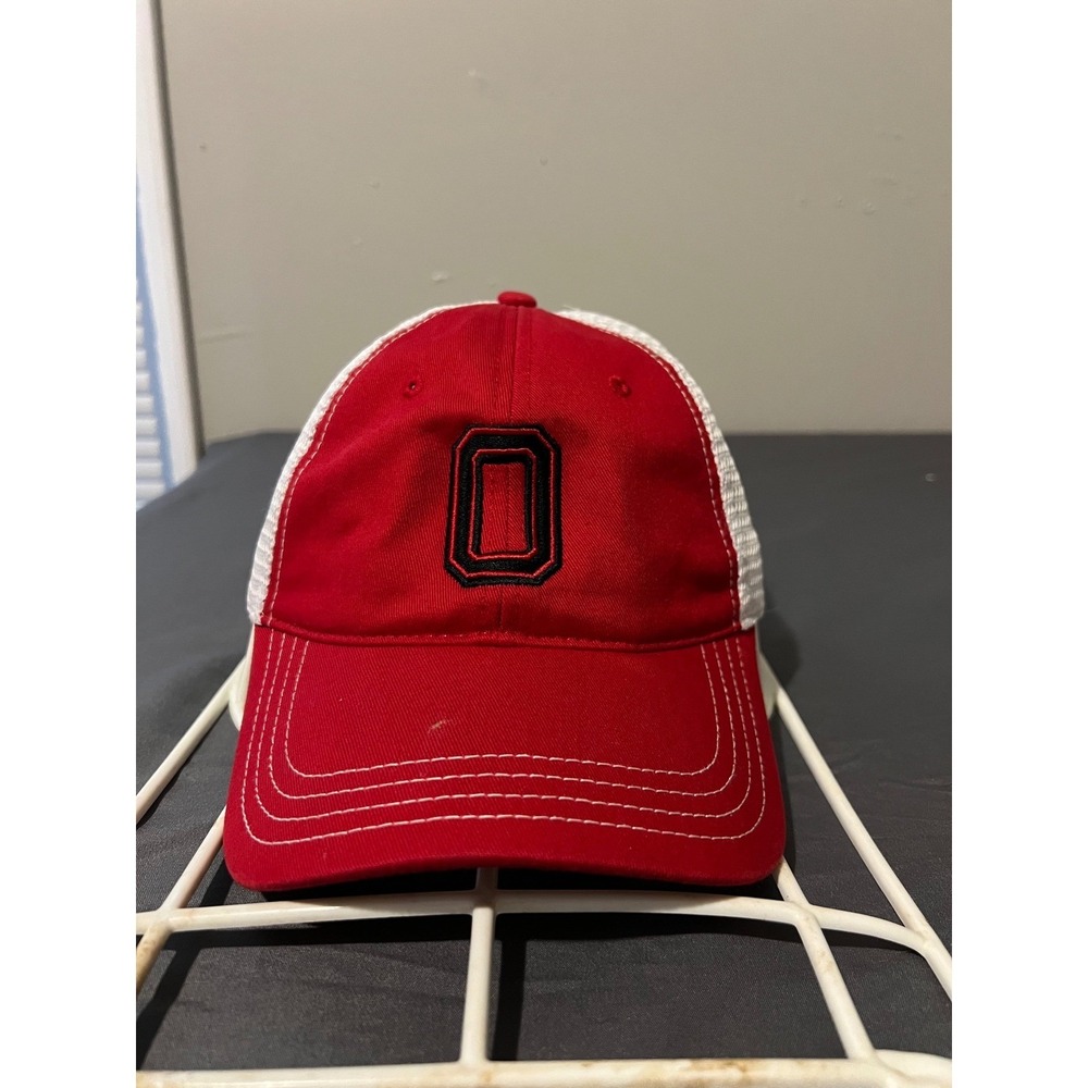Richardson 111 Ohio State Buckeyes Red White Trucker Hat Snapback Cap MD/LG